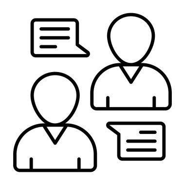 İletişimin kavramsal çizgi tasarımı simgesi