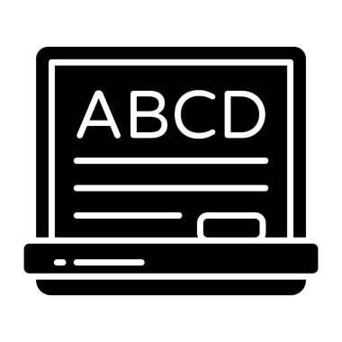 ABC öğreniminin yaratıcı tasarım simgesi