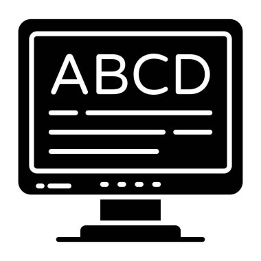 ABC öğreniminin yaratıcı tasarım simgesi