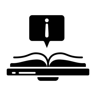 Bilgi kitabının doldurulmuş tasarım simgesi