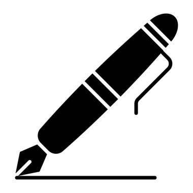 Dolma kalemin katı tasarım simgesi