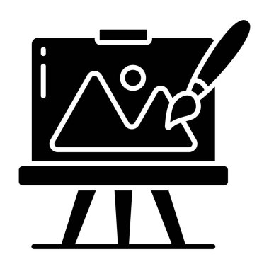 Resmin vektör tasarımı, katı simge 