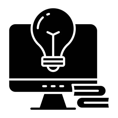 Çevrimiçi fikrin sağlam bir tasarım simgesi