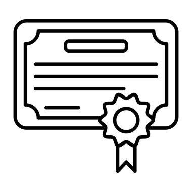 Kurdeleli kağıt, derece simgesinin katı tasarımı