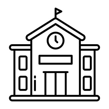 Okul binasının mükemmel bir tasarım simgesi