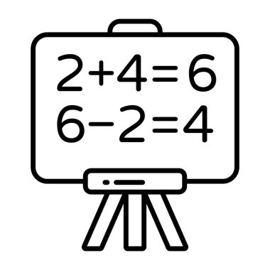 Matematik öğrenmenin yaratıcı tasarım simgesi 