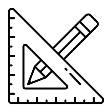 Geometri ekipmanlarının mükemmel tasarım simgesi