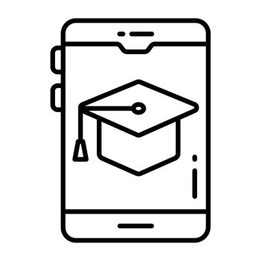 Mobil aracın içinde havalimanı, mobil eğitim simgesi