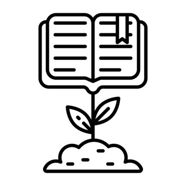 Bilgi büyümesi kavramını gösteren yapraklı kitapçık