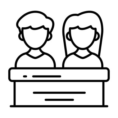 Okul arkadaşlarının modern tasarım simgesi 