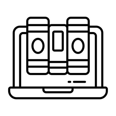 Çevrimiçi klasörler simgesi, düzenlenebilir vektör