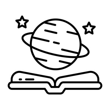 Bilimsel öğrenmenin kavramsal katı tasarım simgesi 