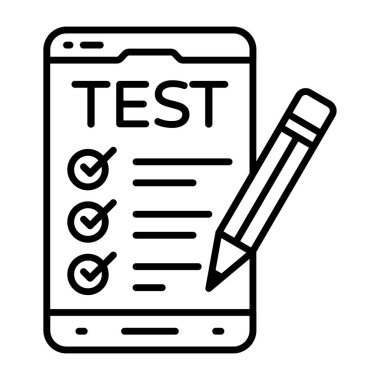 Mobil testin modern tasarım simgesi