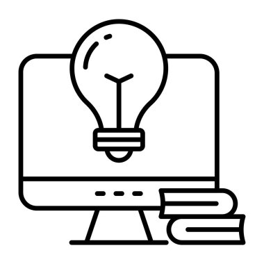 Çevrimiçi fikrin sağlam bir tasarım simgesi