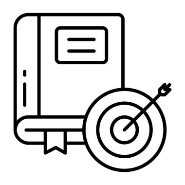 Çalışma hedefinin kavramsal katı tasarım simgesi