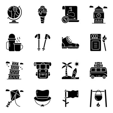 Seyahat ve Kamp Katı Simgeleri