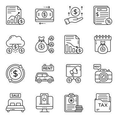 Pasif Gelir Doğrusal Simgeleri Kümesi 