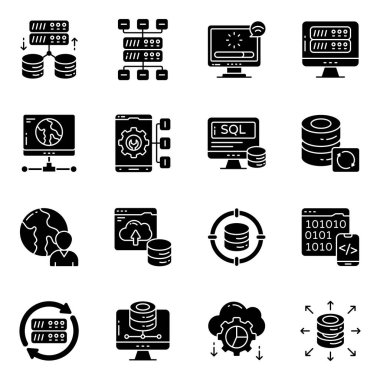 Veri Sunucusu Solid Simgelerinin Kümesi
