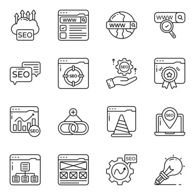 Arama Motoru Optimizasyon Doğrusal Simgeleri Kümesi