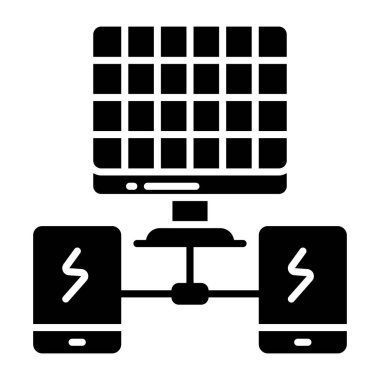 Güneş pilinin mükemmel tasarım simgesi 