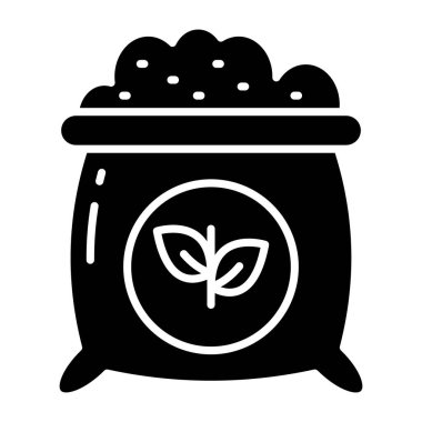 Unique design icon of eco bag