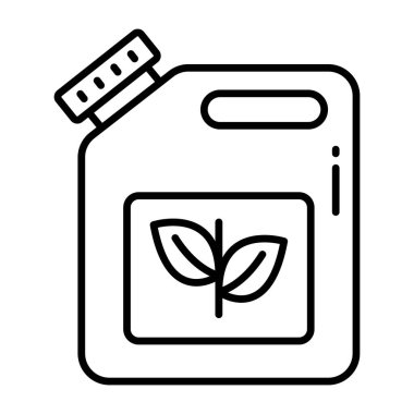 Modern design icon of eco diesel can