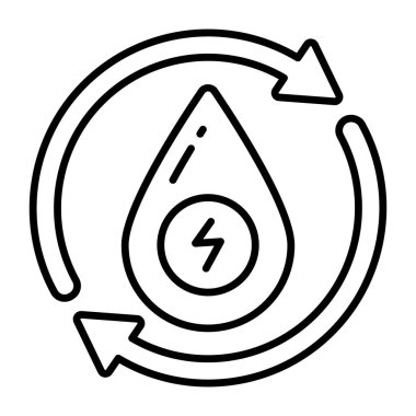 Hidroelektrik enerjinin modern tasarım simgesi 