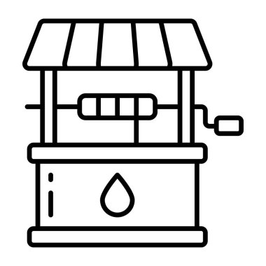 Su kuyusunun eşsiz tasarım simgesi.