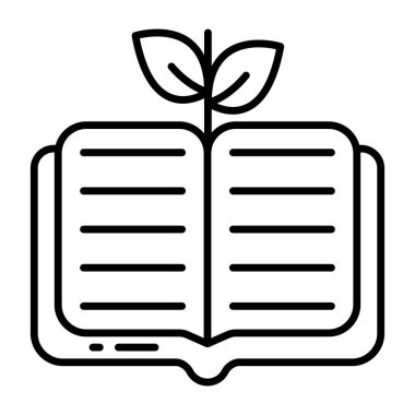 Editable design icon of eco book