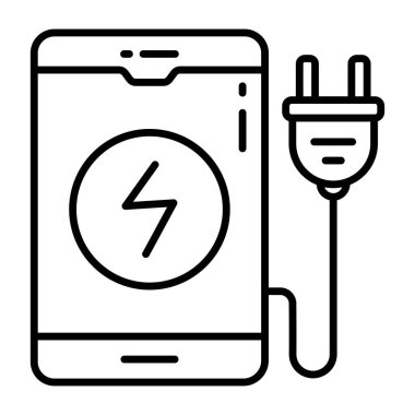 Taşınabilir şarj için bir simge tasarımı