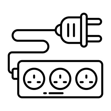 Uzatma kablosunun doğrusal tasarım simgesi