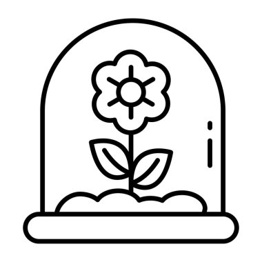 Çiçeğin güzel bir tasarım simgesi 