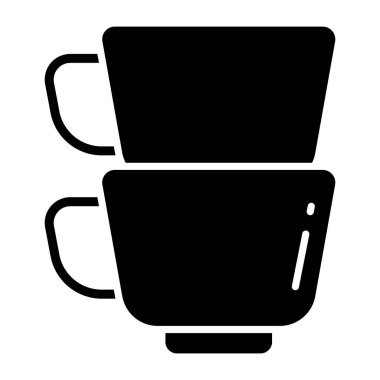 Çay fincanlarının modern tasarım simgesi 