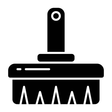 Süpürge fırçasının eşsiz tasarım simgesi 