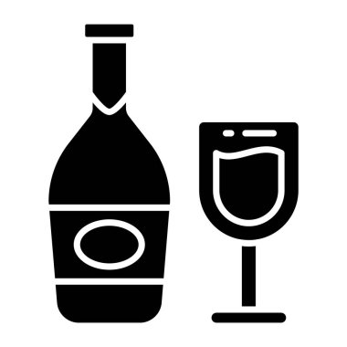 Şarap şişesinin modern tasarım simgesi