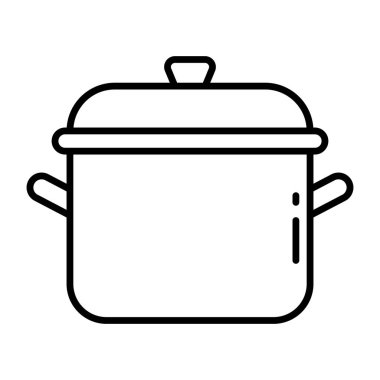 Düdüklü tencerenin doğrusal tasarım simgesi 