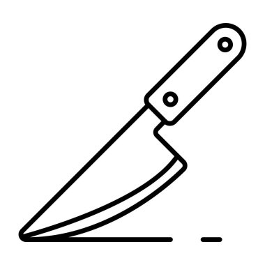 Bıçağın modern tasarım simgesi, doğrusal vektör 