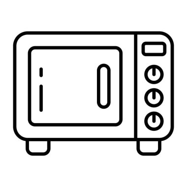 Mikrodalga fırının düzenlenebilir tasarım simgesi 