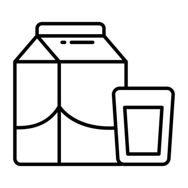 A unique design icon of milk pack 