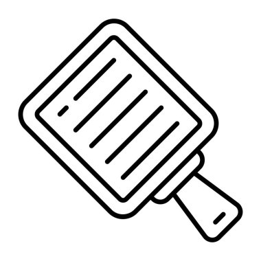 Kare tavanın doğrusal tasarım simgesi