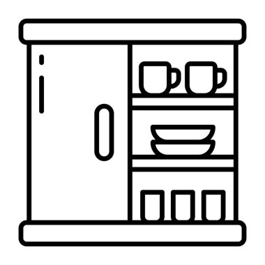 Çömlek almira 'nın kavramsal doğrusal tasarım simgesi