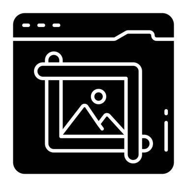 Modern style icon of crop image 