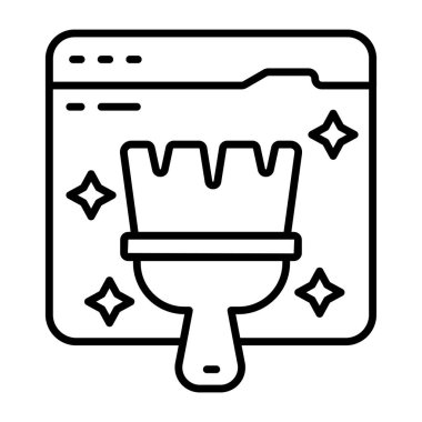 Vector design of paint brush icon
