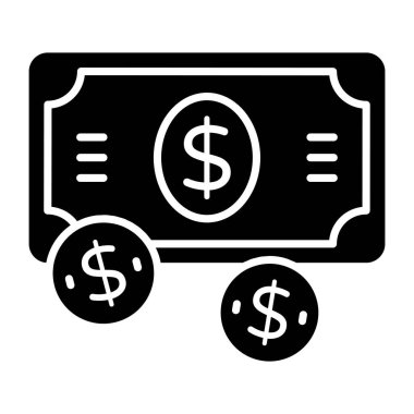 A unique design icon of paper currency 