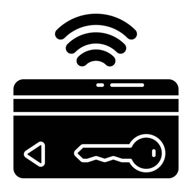 Anahtar kartın yaratıcı tasarım simgesi