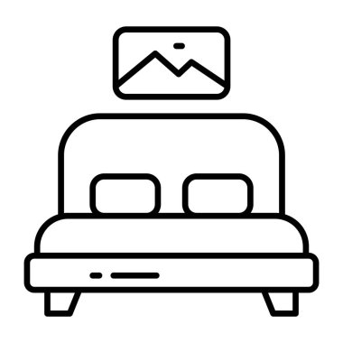 Premium download icon of bed