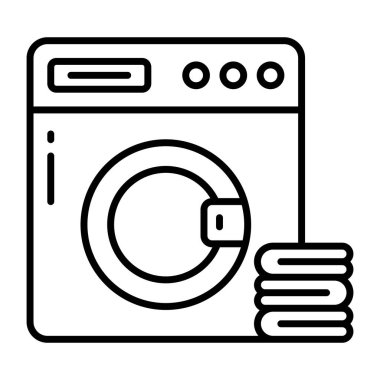 Çamaşır makinesinin yaratıcı tasarım simgesi 