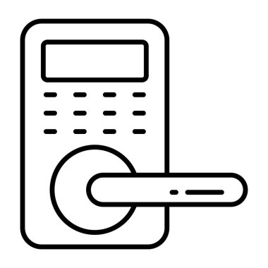 Akıllı kapı kilidinin eşsiz tasarım simgesi