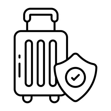 Güvenli bagajın vektör tasarımı 