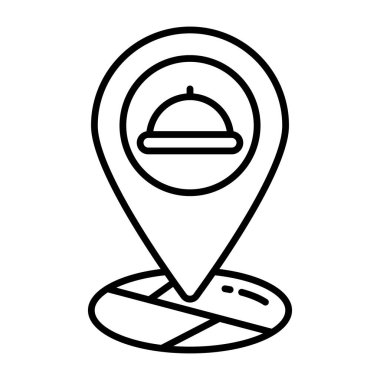 Gıda konumunun düzenlenebilir tasarım simgesi